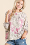 BiBi Tie Dye Print Terry Pull Over