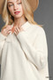 Umgee V-Neck Sweater with Wide Trim Detail