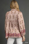 Umgee Floral Boho Peasant Blouse