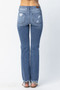 Judy Blue Full Size Mid Rise Destroy Straight Jeans Plus Size