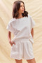 SO ME Round Neck Short Sleeve Top and Shorts Set