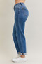 Judy Blue Full Size Mid Rise BF Classic Cuffed Jeans Plus Size