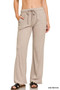 Zenana Ribbed Drawstring Lounge Pants