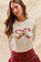 SO ME Christmas Candy Cone Cropped Sweater