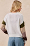 BiBi Flower Color Block Sweater