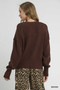 Umgee Button-Front V-Neck Knit Cardigan