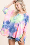 BiBi Tie Dye Print Low Gauge Knit Top