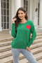 Autumn Winter Sweater Heart Print Sweater Valentine's Day knitting Shirt Pullover Festive Sweater