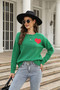 Autumn Winter Sweater Heart Print Sweater Valentine's Day knitting Shirt Pullover Festive Sweater