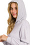 Zenana Drop Shoulder Ribbed Crop Hoodie
