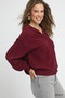 Umgee Linen Long Sleeves Elastic Hem Blouse