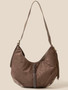 Fame Braided Detail Hobo Shoulder Bag