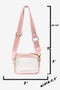 Fame PVC Clear Rectangular Crossbody Bag
