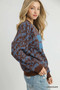 Umgee Scenic Print Cropped Sweatshirt