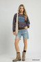 Umgee Scenic Print Cropped Sweatshirt