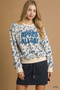 Umgee Scenic Print Cropped Sweatshirt