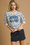 Umgee Scenic Print Cropped Sweatshirt