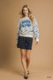 Umgee Scenic Print Cropped Sweatshirt