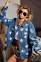 BiBi Washed Tie Dye Denim Jacket