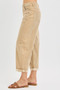 RISEN High Rise Crop Barrel Cordurory Pants