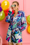 BiBi Thin Satin Tropical Single Blazer