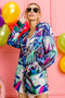 BiBi Thin Satin Tropical Single Blazer