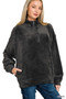 Zenana Faux Fur Half Zip Pocket Pullover
