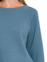 Zenana Fleece Raglan Round-Neck Sweatshirt