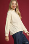 Umgee Ribbed Drawstring Hem Knit Top