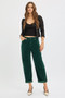 RISEN High Rise Crop Barrel Cordurory Pants