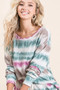BiBi Tie Dye Print Terry Sweatshirt