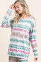 BiBi Tie Dye Print Terry Sweatshirt