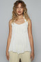POL Backless Halter Sleeveless Top with Smocking Shirring Detail