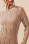 SO ME Ribbed Long Sleeve Mini Sweater Dress