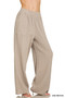 Zenana Double Gauze Elastic Band Pants