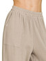 Zenana Double Gauze Elastic Band Pants