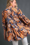 Umgee Mix Paisley Boho Tunic Blouse