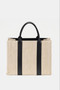 David Jones Square Woven Tote Handbag