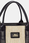 David Jones Square Woven Tote Handbag
