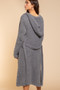 POL Berber fleece Tie Front Tunic Cardigan with Pockets