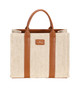 David Jones Square Woven Tote Handbag