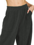 Zenana Double Gauze Elastic Band Pants