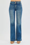 RISEN Full Size Tummy Control High Rise Bootcut Jeans with Double Button Waistband Plus Size