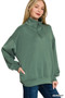 Zenana Scuba Quarter-Zip Sweatshirt