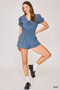 Umgee Collared Short Sleeve Button Down Romper