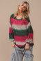 BiBi Striped Gradation Print Knit Top