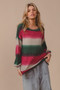 BiBi Striped Gradation Print Knit Top