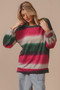 BiBi Striped Gradation Print Knit Top