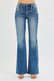 RISEN Full Size Tummy Control High Rise Flare Jeans Plus Size