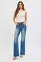 RISEN Full Size Tummy Control High Rise Flare Jeans Plus Size
